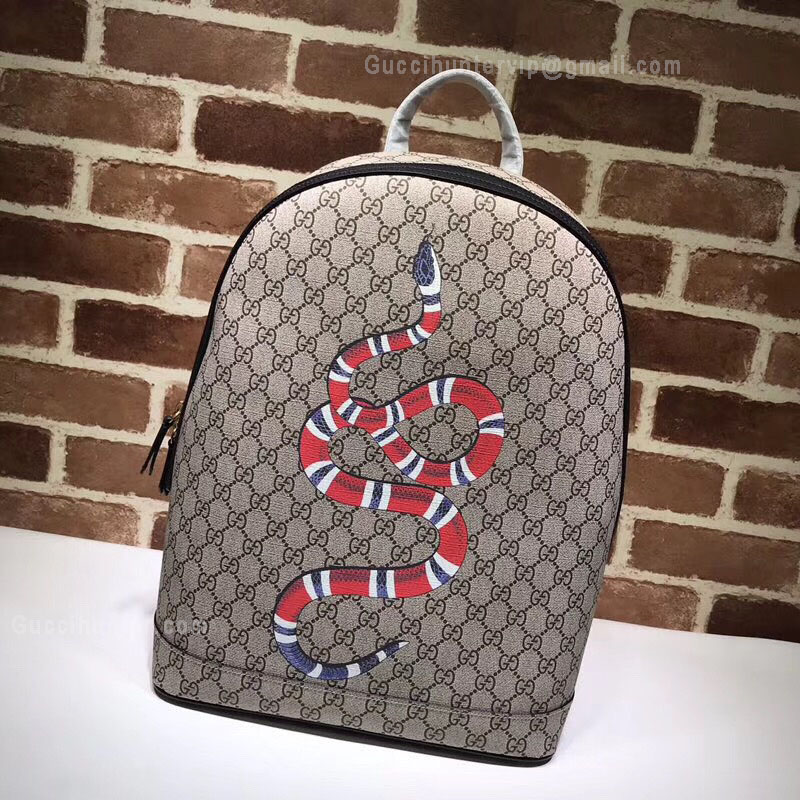 Gucci Kingsnake Print GG Supreme Backpack 419584